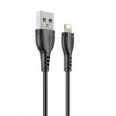 Дата-кабель BOROFONE BX51 IP (1м., 2.4A), цвет: Чёрный