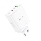 Сетевое зарядное устройство Hoco N31 (3 USB Type-C PD100W +USB QC3.0) цвет: белый