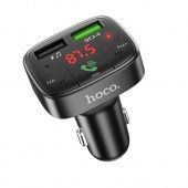 FM-модулятор с автомобильным ЗУ Hoco E59 цвет: Чёрный