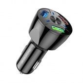 Автомобильное ЗУ BOROFONE BZ05 (3 порта USB-28W) цвет: Чёрный