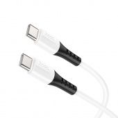 Дата-кабель Hoco X82 Type-C to Type-C (силиконовый 60W, 1 м) цвет: белый