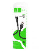 Дата-кабель VDENMENV D60T  Type-C (нейлон,1м., 2.4A) цвет: Чёрный