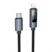 Дата-кабель Hoco X112 Type-C to IP (27W,дисплей 1 м) цвет: Чёрный