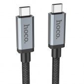 Кабель Hoco US06 USB3.2 Type-C HD (нейлон 1м.,20 Гбит/с,100W), цвет: Чёрный
