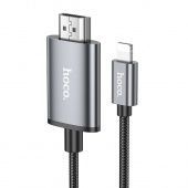 Адаптер Hoco UA27 кабель IP - HDMI (1080P,2 м) цвет: металлик