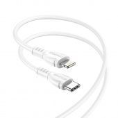 Дата-кабель BOROFONE BX51 Type-C to IP (1м., 2.4 A), цвет: белый