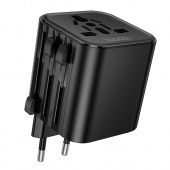 Сетевой адаптер-переходник Hoco AC29 (100W,универсальный) цвет:Чёрный