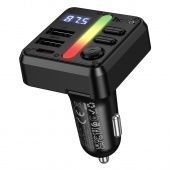 FM-модулятор с автомобильным ЗУ Hoco E89 (PD45W+QC3.0) цвет: черный