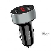 Автомобильное ЗУ Hoco Z26 с цифровым дисплеем (2USB: 5V & 2.1A) цвет: Чёрный
