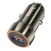 Автомобильное ЗУ Hoco Z46 (USB: QC3.0) цвет: металлик