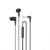 Наушники Hoco M102 с микрофоном (угловой штекер, 1.2 м) цвет: Чёрный
