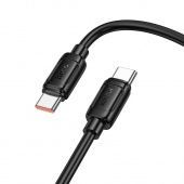 Дата-кабель Hoco X115 Type-C to Type-C (240W,1 м) цвет: Чёрный