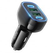 Автомобильное ЗУ Hoco NZ11 (4 порта 2PD72W + 2QC3.0) цвет: Чёрный