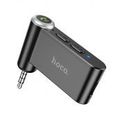 Автомобильный беспроводной AUX адаптер Hoco E58 цвет:Чёрный (3,5 jack - Bluetooth приемник сигнала)