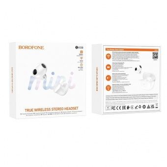 Беспроводные наушники Borofone BW39 TWS цвет: белый