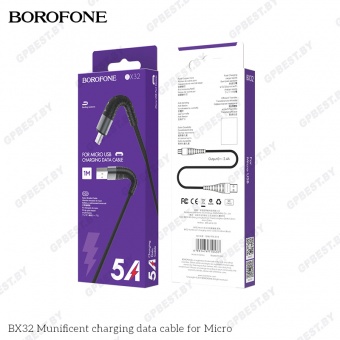 Дата-кабель BOROFONE BX32 Micro (1 м), цвет: Чёрный