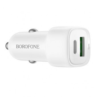 Автомобильное ЗУ Borofone BZ34B (QC3.0 +PD38W) цвет: белый