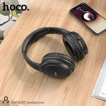 Беспроводные наушники Hoco DW02 полноразмерные с микрофоном, цвет: Чёрный