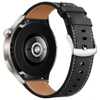 Ремешок для часов Hoco WH10 (кожаный, оригинальный 22mm) цвет: Чёрный