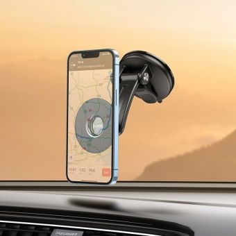 Автодержатель Hoco CA113 магнитный с присоской цвет: Чёрный