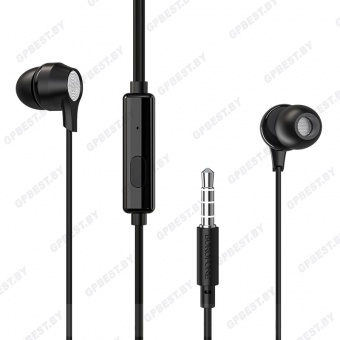 Наушники BOROFONE BM28 с микрофоном, цвет: Чёрный