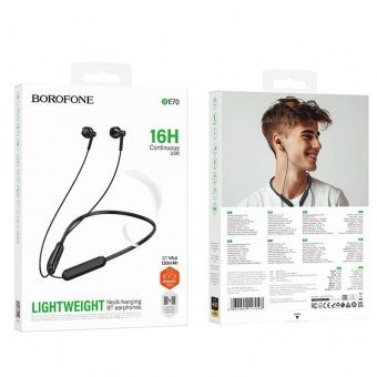 Беспроводные наушники Borofone BE70 (спортивные) цвет: Чёрный