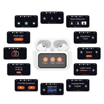 Беспроводные наушники Hoco EW72 TWS (Touch screen+ ANC) цвет: белый