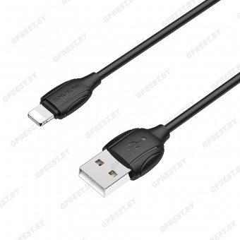 Дата-кабель BOROFONE BX19 IP (1м., 1,3A), цвет чёрный