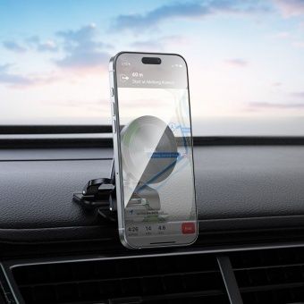 Автодержатель Hoco H97 магнитный круглый на панель цвет: черный       