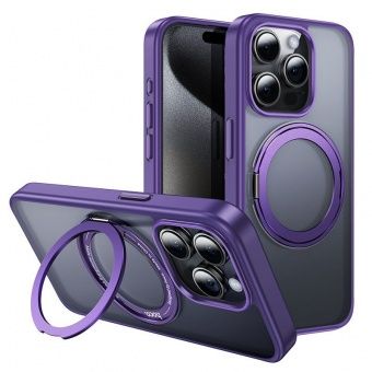 Чехол Hoco AS1 для iP15 Pro магнитный с кольцом цвет: пурпурный