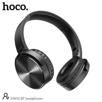 Беспроводные наушники Hoco DW01 полноразмерные цвет: Чёрный