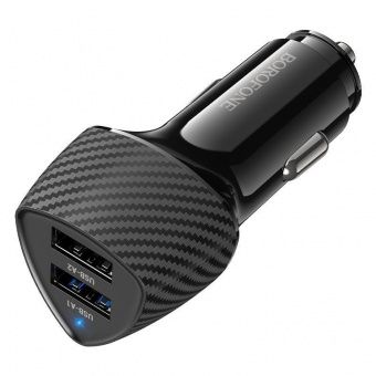 Автомобильное ЗУ Borofone BZ31A (2USB: 5V/2.4A) цвет: Чёрный