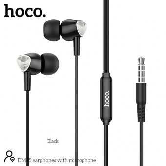 Наушники Hoco DM25 с микрофоном (1.2 м), цвет: Чёрный
