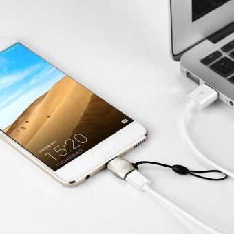 Адаптер Hoco UA8 Адаптер  Type-c - micro USB цвет: серебристый