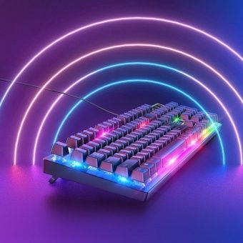 Набор игровой клавиатура+мышь Hoco GM18 с подсветкой, цвет: Чёрный