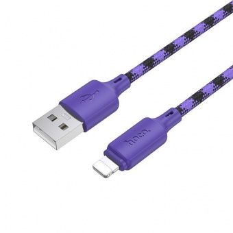 Дата-кабель Hoco X116 IP (1м., 2.4A) цвет: фиолетовый