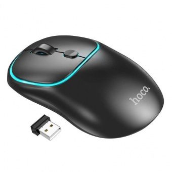 Мышь беспроводная Hoco DI47 (Bluetooth,аккумулятор,подсветка) цвет: Чёрный