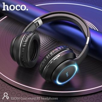 Беспроводные наушники Hoco ESD14 полноразмерные с микрофоном цвет: Чёрный