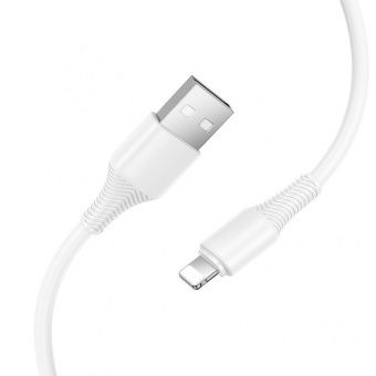 Дата-кабель Hoco X120 IP (1м., 2.4A) цвет: белый