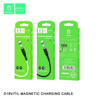Дата-кабель Denmen D18V Micro (магнитный, 1м, 2.4A)