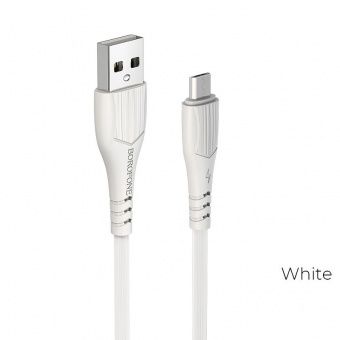 Дата-кабель BOROFONE BX37 Micro(1,0 м), цвет: белый