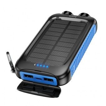 Внешний аккумулятор Hoco DB51 на солнечной батарее 8000mAh цвет:Чёрный