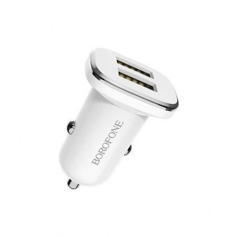 Автомобильное ЗУ BOROFONE BZ12 (2USB: 5V/2.4A) цвет: белый