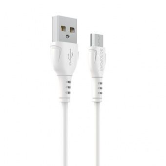 Дата-кабель BOROFONE BX51 Micro (1м., 2.4A), цвет: белый