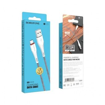 Дата-кабель BOROFONE BX25 Micro, цвет: белый