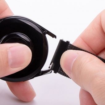 Ремешок для часов Hoco WH02 (стальной, магнитная застежка 22mm) цвет: Чёрный