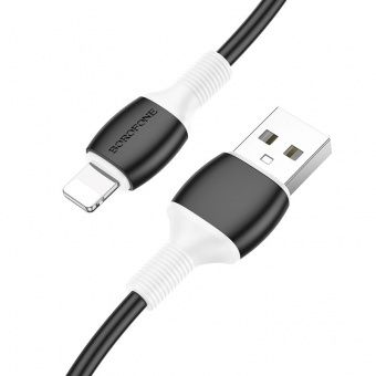 Дата-кабель Borofone BX84 IP (1м., 2.4A), цвет: Чёрный