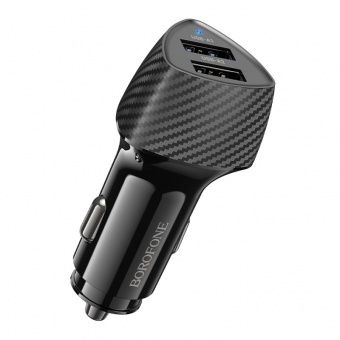 Автомобильное ЗУ Borofone BZ31A (2USB: 5V/2.4A) цвет: Чёрный