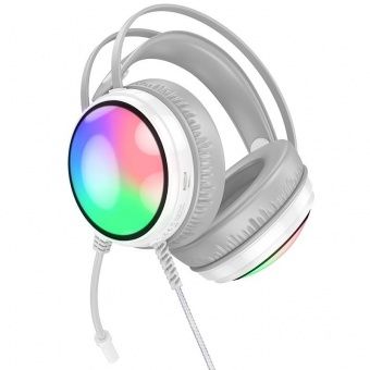 Наушники Borofone BO108 полноразмерные игровые 2 м, цвет: белый