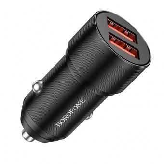 Автомобильное ЗУ Borofone BZ19 (2USB: 5V/2.4A) цвет: Чёрный